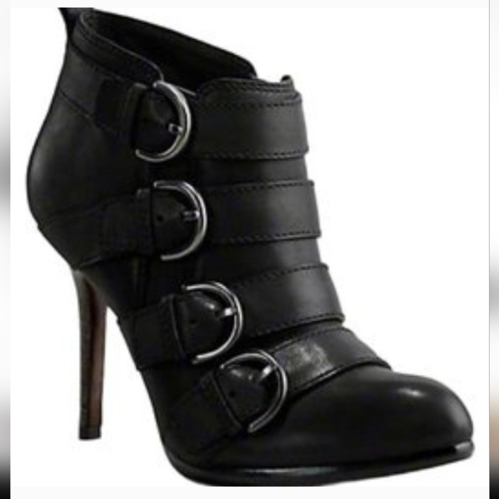 Coach Tessie Black Leather Booties